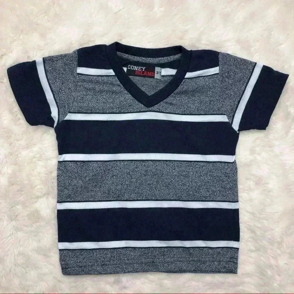 Coney Island T-Shirt Blue & White Stripes Size 3T